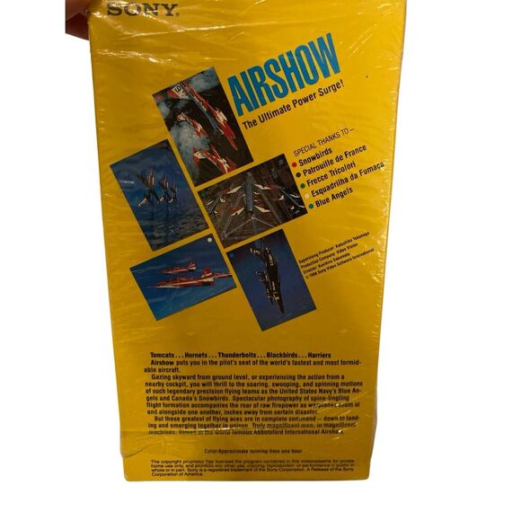 Sony Airshow VHS 1986 Aviation Documentary Jets Air Show Vintage Video Tape - Picture 2 of 4